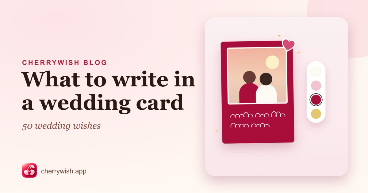 A floral wedding keepsake card